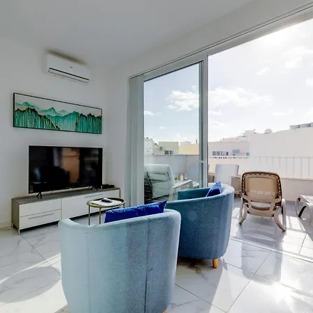 公寓 Charming 1br Penthouse In Gzira *